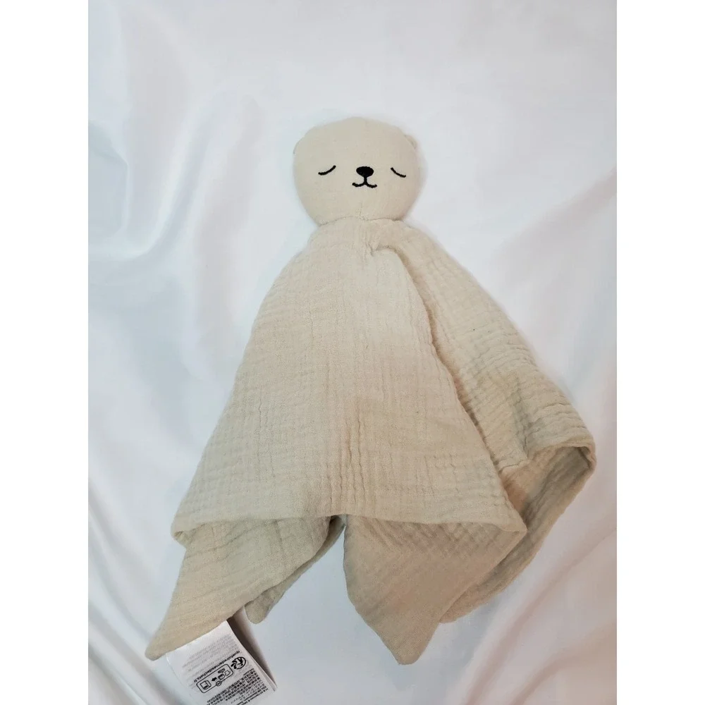 H&M Brown Tsn‎ Teddy Bear Muslin Baby Soft Toy Soother Lovey Security Blanket